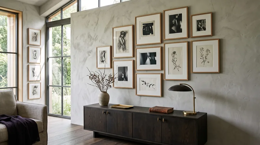 The gallery wall that is not a grid